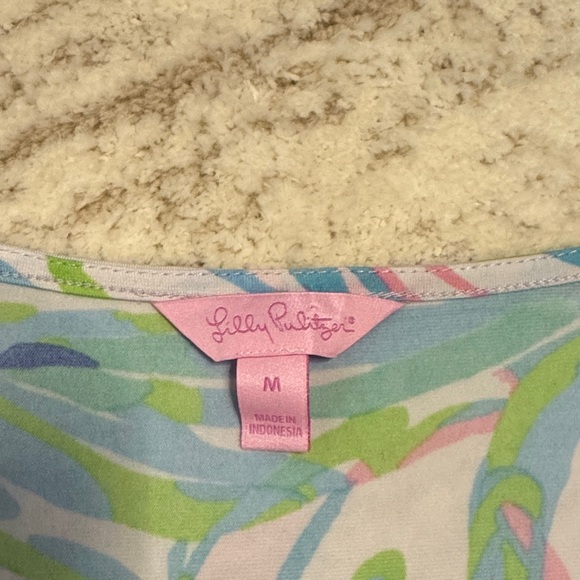 Lilly Pulitzer Blue and Green Long Sleeve Top - Picture 2 of 2
